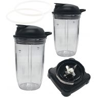 JOYSTAR new style extractor blade with 18oz 24oz cup and spout lid for Ninja Professional Blender and Ninja Professional 72oz Countertop Blender BL660W/BL660/BL740/BL770/BL771/BL773CO/780