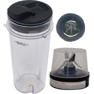 Joystar Replacement 16-Ounce (16 oz.) Cup with spout Seal Lid with blade,Compatible with Ninja Mega Kitchen System Blender BL770A 30/ BL770 30/BL773CO 30/BL771 30/BL772 30/BL773CCO 30/BL77