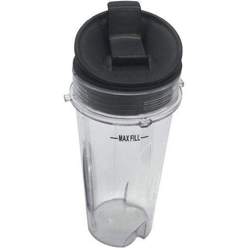  Joystar 1 Pack 16-Ounce (16 oz.) Cup with Sip & Seal Lid Fit for Nutri Ninja blender series with BL660/BL663/BL663CO/BL665Q/BL771/BL773CO/BL810/BL820/BL830/QB3000/QB3000SSW/QB3004/QB3005