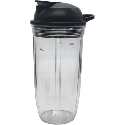  Joystar Update exractor blade and personal jar 32oz cup with to go spout lid,Compatible with Ninja Kitchen System 1200:BL700 30/ BL701 30/BL701WM30/1200 Watt Power Motor Base (3)