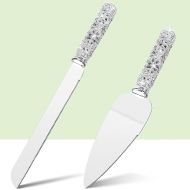 Wedding Cake Knife and Sever Set & Toasting Champagne Glass