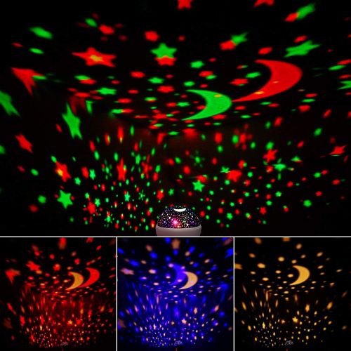  [아마존베스트]Jozo Night Lights for Kids, Multiple Colors Rotating Star Projector with Timing Shutdown Function, Night Light for Baby Boys and Girls