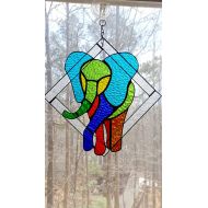 Jpglass Stained glass elephant