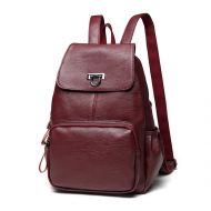 Jrunyvyery Womens Large Capacity Student Girl Daily Travel Bag Student Backpack Wine red