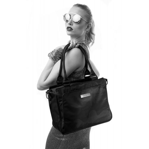  JuJuBe Be Classy Structured Multi-Functional Diaper Bag/Purse, Onyx Collection - Black Ops