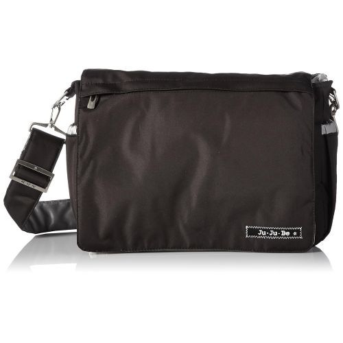  JuJuBe Better Be Messenger Diaper Bag, Classic Collection - Black/Silver