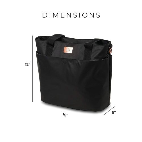  JuJuBe Encore Travel Diaper Tote Bag | Classic Collection | Lightweight, Everyday with Diaper Changing...