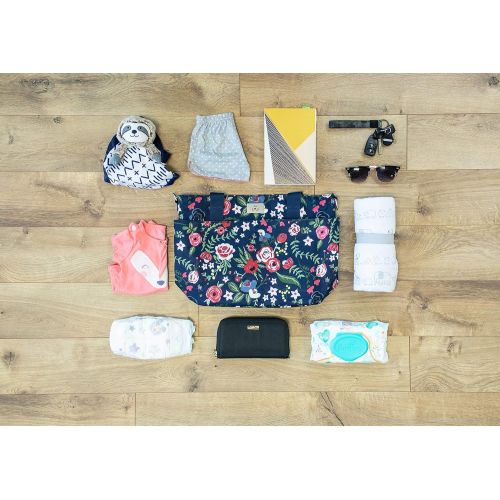  JuJuBe Encore Travel Diaper Tote Bag | Classic Collection | Lightweight, Everyday with Diaper Changing...