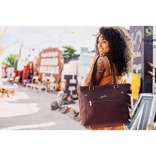  [아마존베스트]JuJuBe Everyday Tote Vegan Leather Travel Bag, Ever Collection - Plum