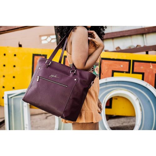  [아마존베스트]JuJuBe Everyday Tote Vegan Leather Travel Bag, Ever Collection - Plum