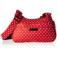 [아마존베스트]JuJuBe HoboBe Purse Diaper Bag, Onyx Collection - Black Ruby - Red/White Polka Dots