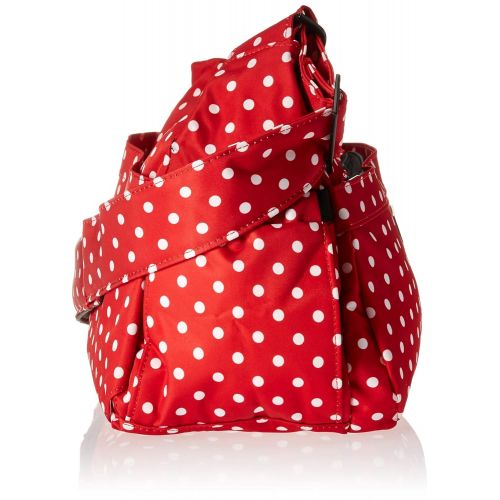  [아마존베스트]JuJuBe HoboBe Purse Diaper Bag, Onyx Collection - Black Ruby - Red/White Polka Dots