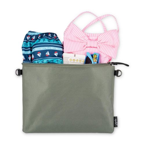  JuJuBe Dry Wet Bags | On The Go | Waterproof Reusable Bags, Organization for Diaper Bags, Baby Strollers | Machine Washable Travel Bags with Zipper Closure | 3-in-1 Set | Olive