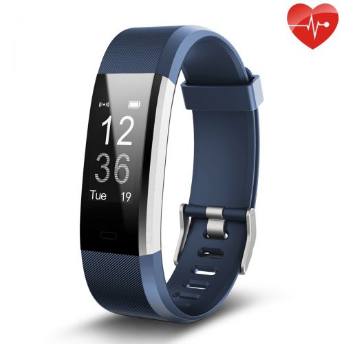  Juboury Fitness Tracker, Smart Bracelet mit Pulsmesser Herzfrequenzmesser,Aktivitatstracker,Schrittzahler,SchlafMonitor,Kalorienzahler Fitness Uhr fuer Android und IOS Smartphones(B