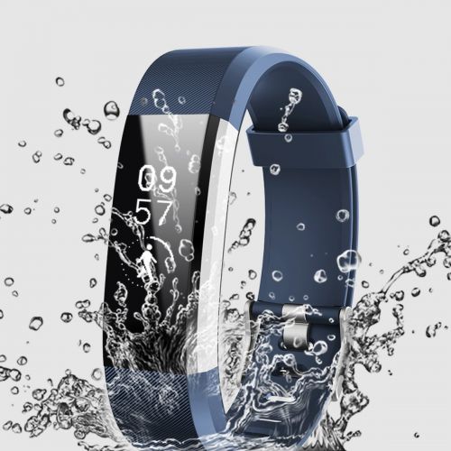  Juboury Fitness Tracker, Smart Bracelet mit Pulsmesser Herzfrequenzmesser,Aktivitatstracker,Schrittzahler,SchlafMonitor,Kalorienzahler Fitness Uhr fuer Android und IOS Smartphones(B