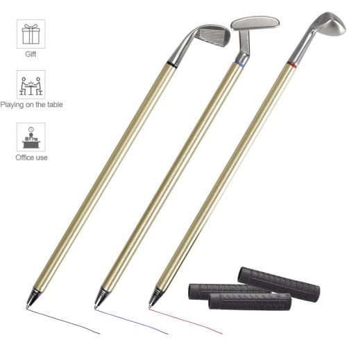  [아마존베스트]Juboury Golf Pen Set, Mini Desktop Golf Ball Pen Gift Set with Putting Green,Flag,3 Golf Clubs Pens & 2 Balls