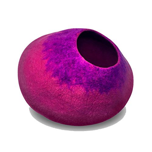  Juccini Handcrafted Felted Wool Cat Cave Bed for Cat and Kittens - Felted from 100% Natural Wool