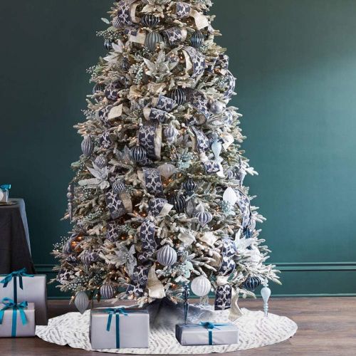  [아마존핫딜][아마존 핫딜] Juegoal 48 Inch Luxury Christmas Tree Skirt Faux Fur Soft Christmas Tree Mat for Xmas Party Decoration, White