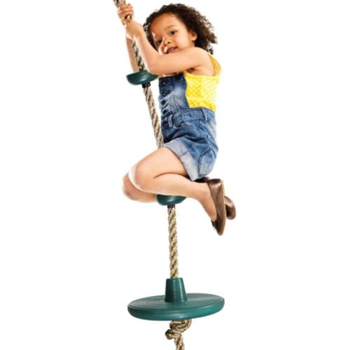  [아마존베스트]Juegoal Climbing Rope Swing with Foot Holder Platform and Disc Swing Seat Set, Rope Ladder for Kids Outdoor Tree Backyard Playground Swing