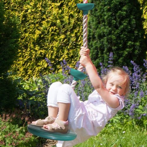  [아마존베스트]Juegoal Climbing Rope Swing with Foot Holder Platform and Disc Swing Seat Set, Rope Ladder for Kids Outdoor Tree Backyard Playground Swing