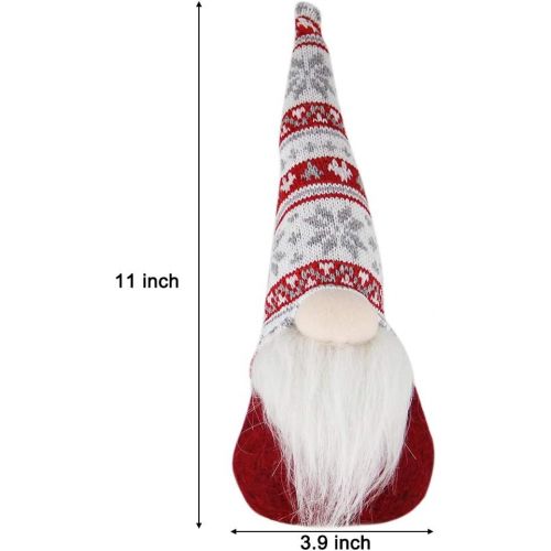  Juegoal Christmas Plush Gnome Santa Handmade Scandinavian Swedish Tomte, Elf Toy Holiday Present, Winter Table Christmas Decorations, Set of 3