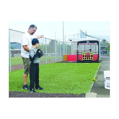  JUGS SPORTS Men's Backyard Bullpen Package for Baseball Screen, Radar Cube & Baseballs, Black