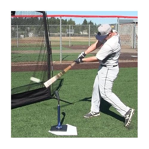  Jugs T - Pro Style Batting Tee, Will Not Tip Over, 24” - 46” Adjustment Range, Patented Grip-N-Go Handle, Always-Feel-The-Ball Flexible Top, 1-Year Guarantee