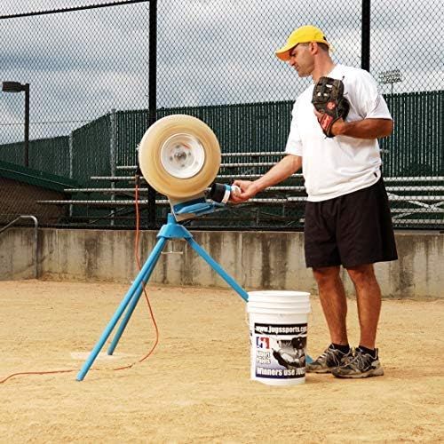  Jugs BP1 Baseball Only Pitching Machine ? Throws Baseballs up to 70 mph from a Realistic delivery Height.