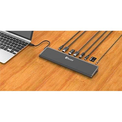  Juiced Systems ChockDOCK v2 - Universal USB-C Laptop Docking Station - 1x USB-C Power Delivery | 1x USB-C 3.1 Gen 2 Data Port | 1x USB 3.1 Gen 2 Port | 2X USB 3.0 Gen 1 | Gigabit E