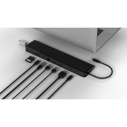  Juiced Systems ChockDOCK v2 - Universal USB-C Laptop Docking Station - 1x USB-C Power Delivery | 1x USB-C 3.1 Gen 2 Data Port | 1x USB 3.1 Gen 2 Port | 2X USB 3.0 Gen 1 | Gigabit E