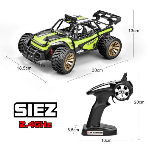  Jujuism Electric Race Remote Control 1:16 Scale Monster Truck 2.4GHz Radio 2WD High Speed Racing Off Road Vehicle Desert Buggy Crawler Hobby RC Car Toy Gift