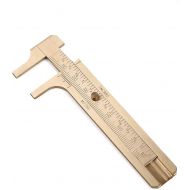 [아마존베스트]Juland Retro Vernier Caliper Copper Alloy Mini Brass Sliding Pocket Caliper Metal Double Scale for Measuring Gemstones and Jewelry Components Bead Wire Guitar Repair 80 mm /3.15