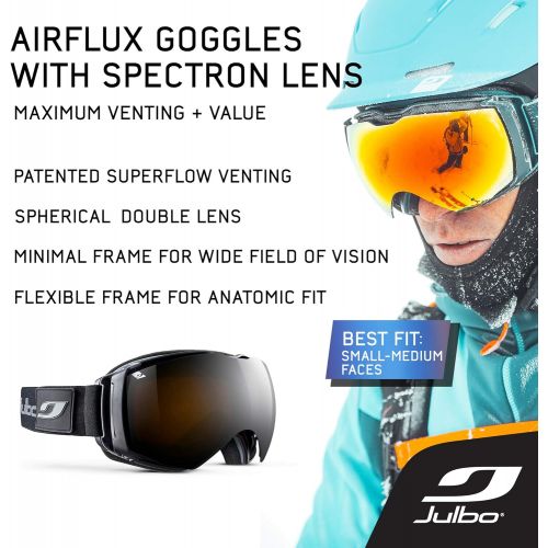  [아마존베스트]Julbo Airflux Snow Goggles with Ultra Venting Superflow Technology No Fogging