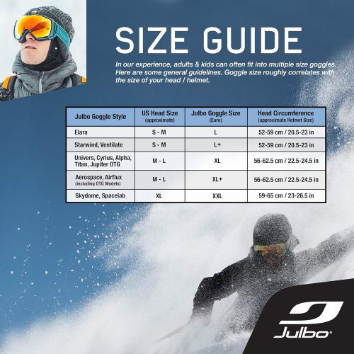  [아마존베스트]Julbo Airflux Snow Goggles with Ultra Venting Superflow Technology No Fogging