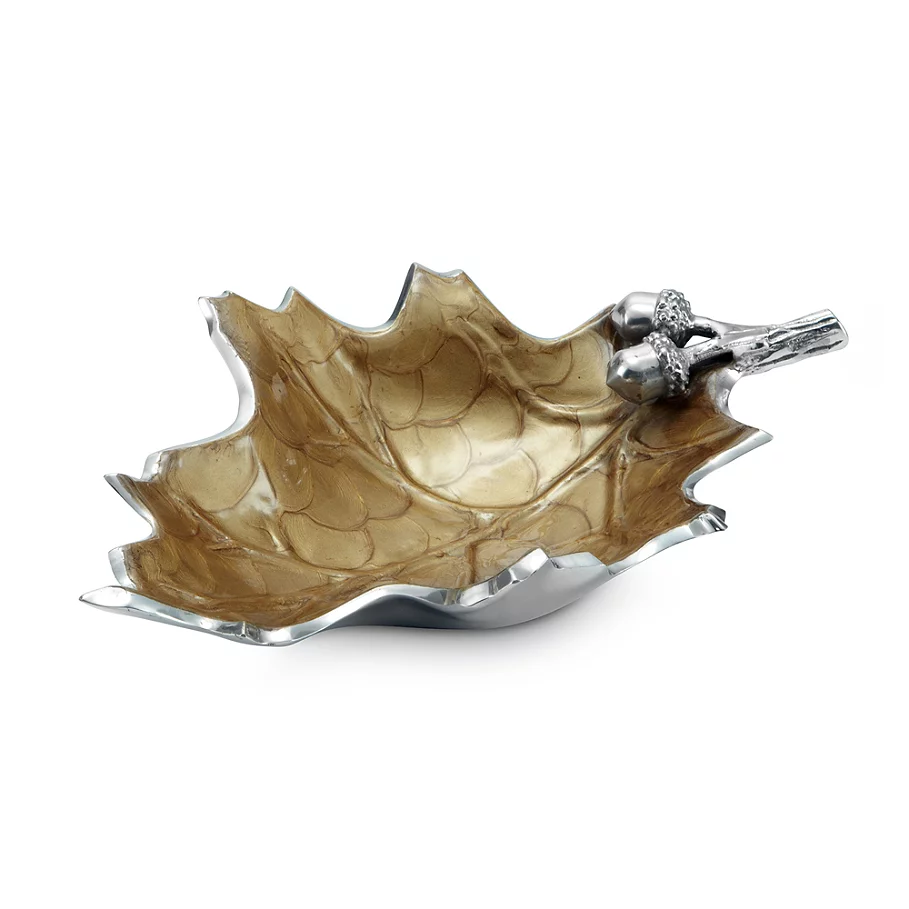  Julia Knight Luxe Lodge Oak Leaf 13-Inch Bowl