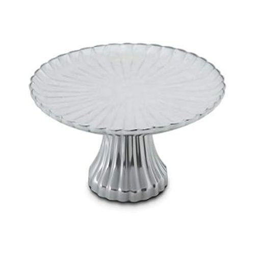  Julia Knight Peony Cake Stand, 14-Inch, Snow, White