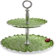 Julia Knight Holly Sprig Tiered Cake Stand, One Size, Mojito