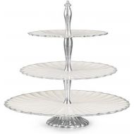 Julia Knight Peony Collection Tiered Cake Stand, One Size, Snow