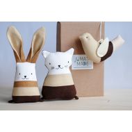 Jumatamade Boho brown baby toys set gift for new mom