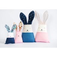 Etsy Family toys set, stuffed bunny rabbit set, bunny family with children, rabbits family, dolls family, fabric dolls, figure doll family
