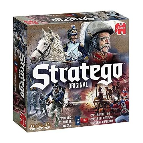  Jumbo, Stratego - Original, Strategy Board Game, 2 Players, Ages 8 Year Plus