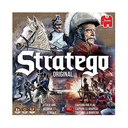  Jumbo, Stratego - Original, Strategy Board Game, 2 Players, Ages 8 Year Plus