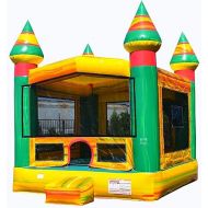 JumpOrange Titanium Commercial Grade Inflatable Bounce House with Air Blower, Kids and Adults, 100% PVC Vinyl, Outdoor Indoor, Backyard Home, Bouncer Jumper, Basketball Hoop, Birthday, Party Rental