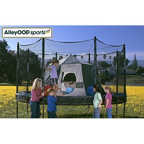  JumpSport Trampoline Tent | Safe No-Pole Safety Design| Giant Size 11 Across, 5.5 Tall | Trampoline Bounce House or Have a Backyard Campout | AlleyOOP Outback and JumpSport BigTop