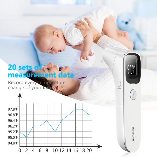 점퍼 [아마존 핫딜]  [아마존핫딜]Jumper JUMPER FR409 Stirnthermometer Ohrthermometer Infrarot Fieberthermometer mit Genauer Lesung Fieberalarm Speicher, Geeignet fuer Babys Kinder und Erwachsene (Weiss)