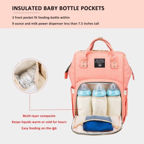  Jumuland Diaper Bag Backpack, Multifunction Travel Backpack Maternity Baby Nappy Bag, Large Capacity Waterproof for Baby Care