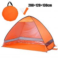 JunXian Camping Tent Automatic Pop Up Beach Tent Fishing Camping Tents Sun Shelter Cabana for 2-3 Person