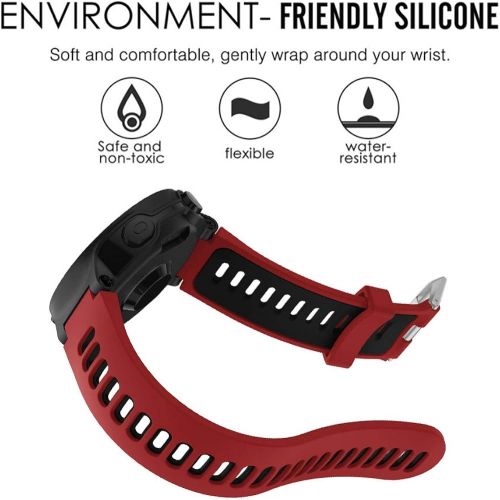  Junboer Watch Band for Garmin Forerunner 735XT 235 235Lite 230 220 620 630, Soft Silicone Replacement Band Adjustable Sport Band for Approach S20 S5 S6 Watch Accessory