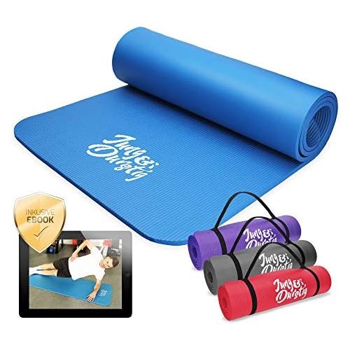  [아마존베스트]Jung & Durstig Yoga Mat, Gym Mat, Sports Mat, Fitness Mat, Non-Slip with Carry Strap, 180 x 60 x 1 cm