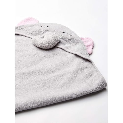  Jungle Snugs Organic Bamboo Hooded Baby Towel with Washcloth - Ultra Soft, Super Absorbent, and Naturally Hypoallergenic - Large Hooded Towel for Baby Girl - Premium Kids Animal Design (Pink)